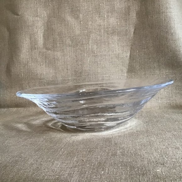 Simon Pearce Art Glass Display or Serving Bowl Hand Blown Heavy Glass - Picture 4 of 11